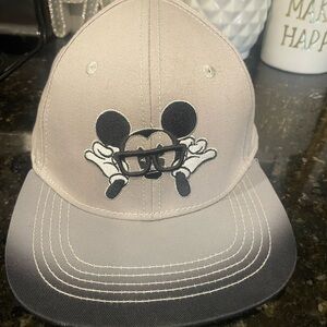 Embroidered Mickey Mouse Logo Snapback Cap